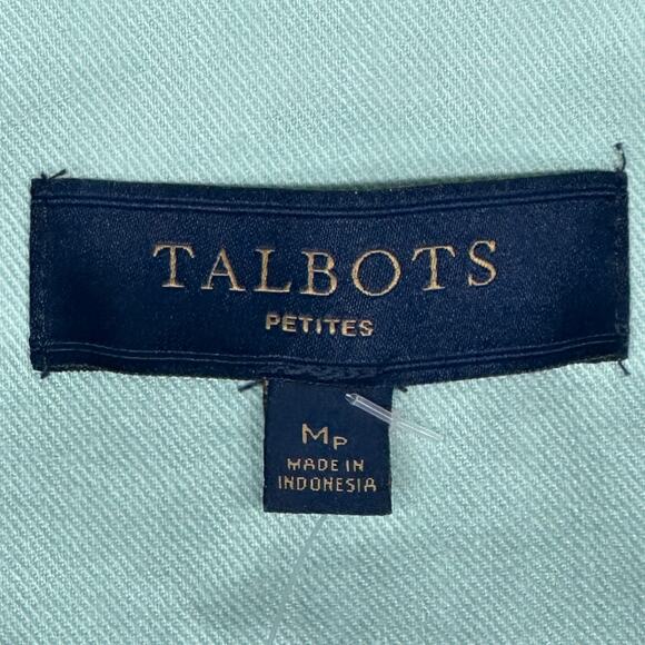 Talbots Petites Women’s Mint Green Denim Button-Up Jacket Size: Medium Petite - Picture 6 of 7